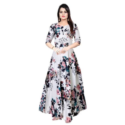 Rajasthani Floral Print Rayon Dress
