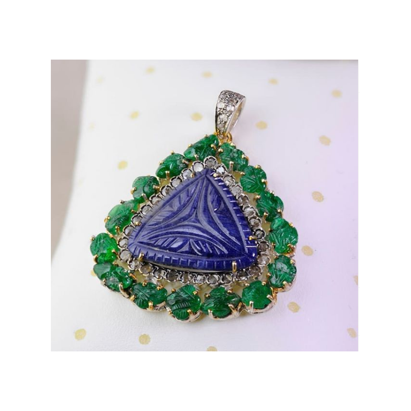 Pendant Studded With Carved Buy Online Victorian Jewelry