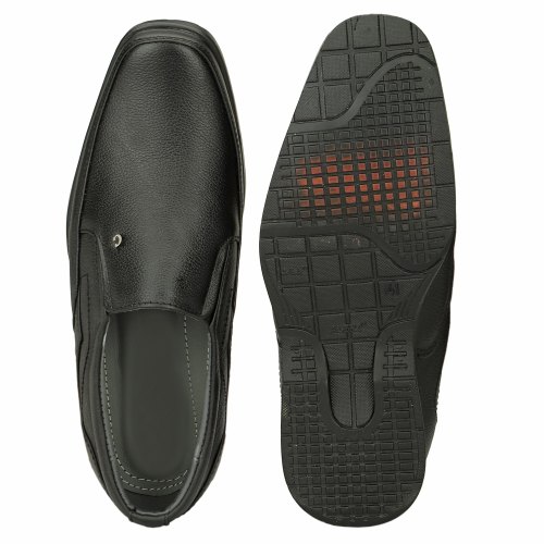 Mens Black Slip On Mild Leather Shoes