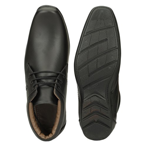 Mens Black Leather High Ankle Shoes
