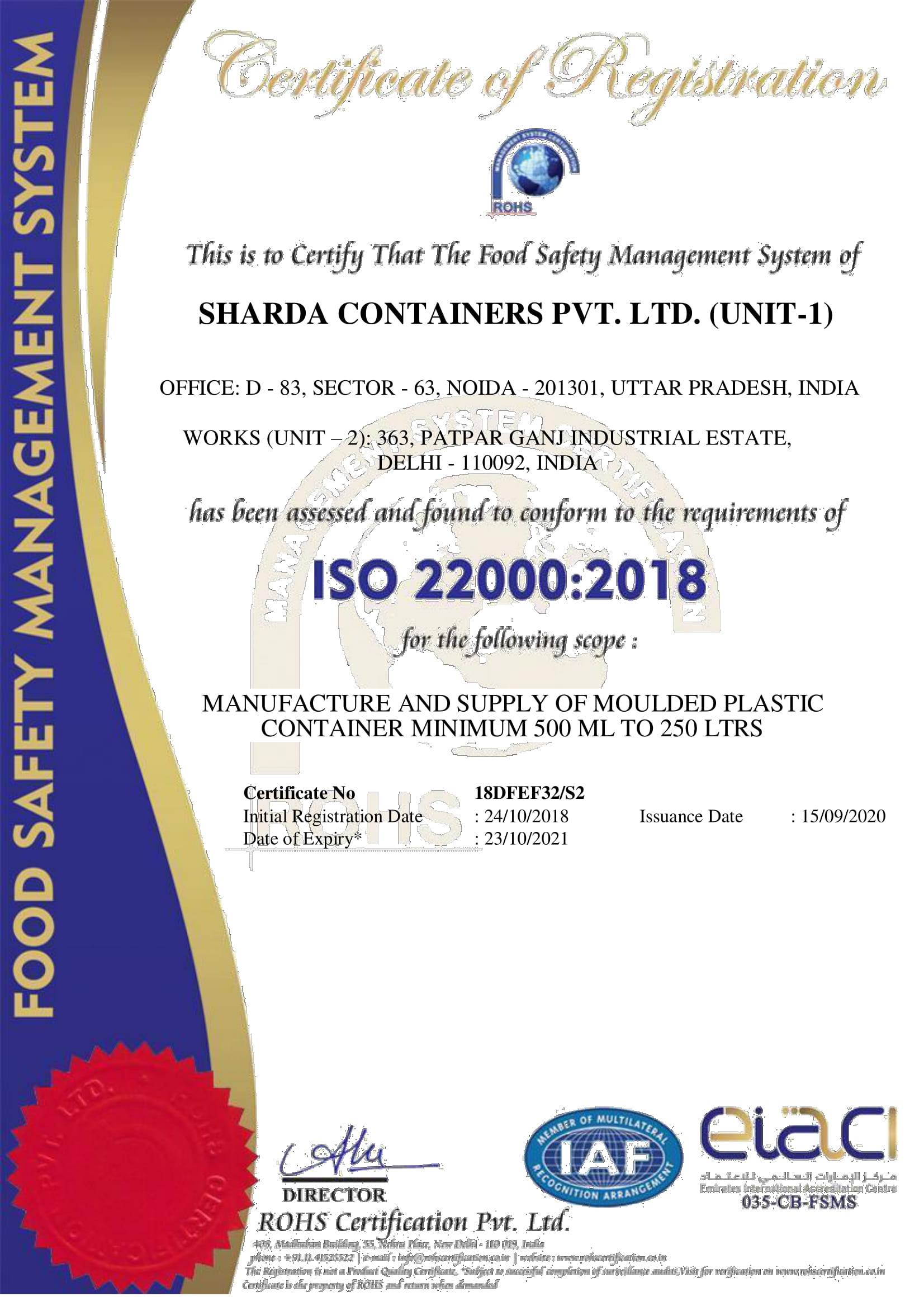 Food Safety  ISO 22000-2018