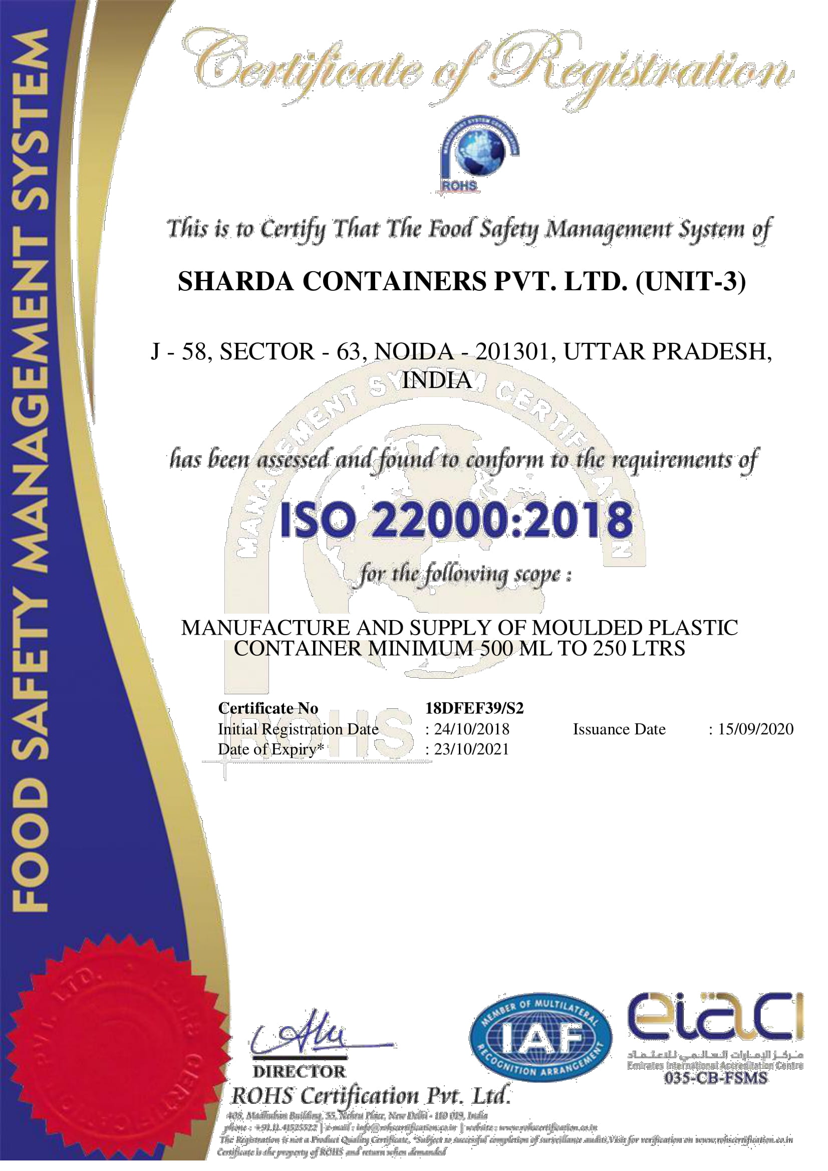 Food Safety ISO 22000-2018 III