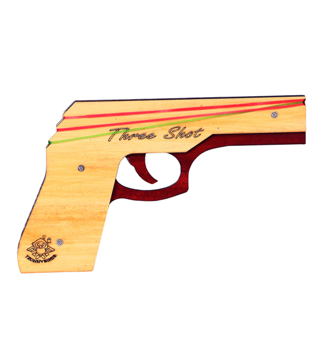 Wooden Toy Guns 3 Shot Toy Gun