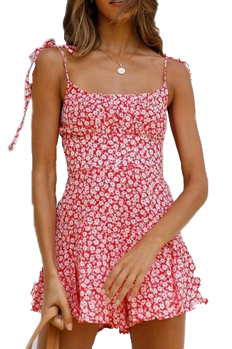 Ladies Floral Spaghetti Strap Dress