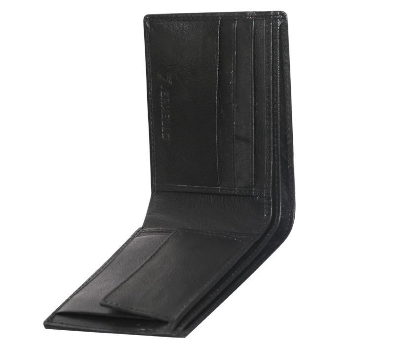 Premium Genuine Leather Bi-Fold Wallet (BLACK)