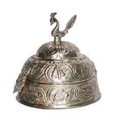Silver Plated Brass Sindoor Box