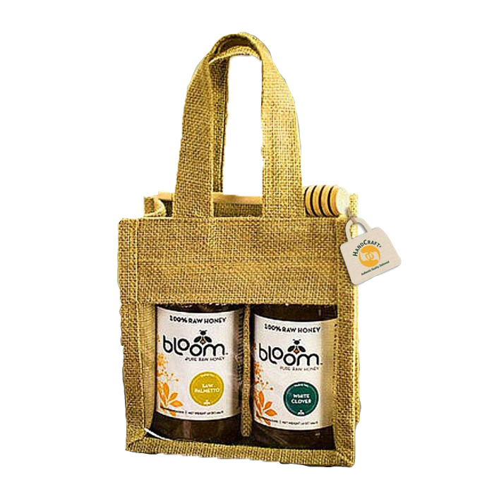 Jute Jar Bottle with Window