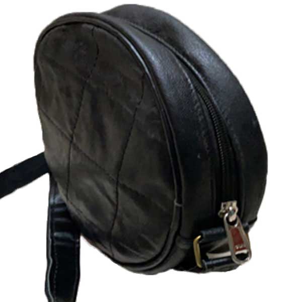 Leather Round Tote