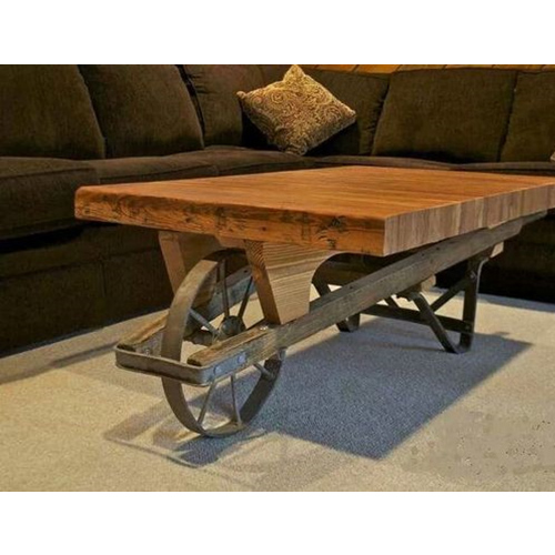 Wheel Wooden Table