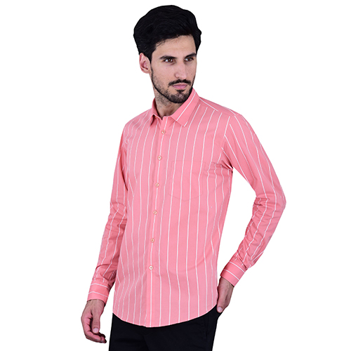 Pink Stripe Print Shirt 100% Cotton Youth Fit