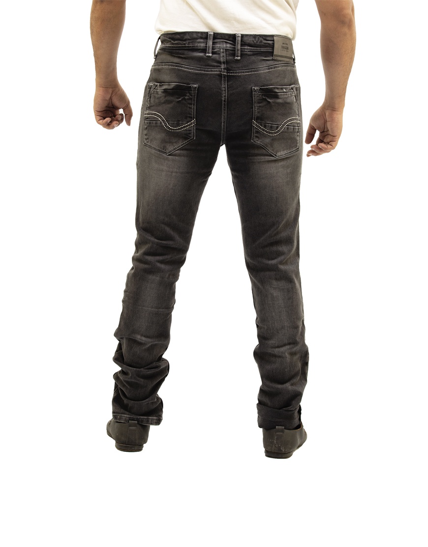 Men Straight-Fit Tinted Black Jean