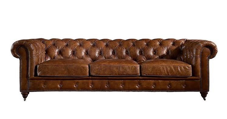 Vintage Leather 3 Seater Brown Leather Sofa