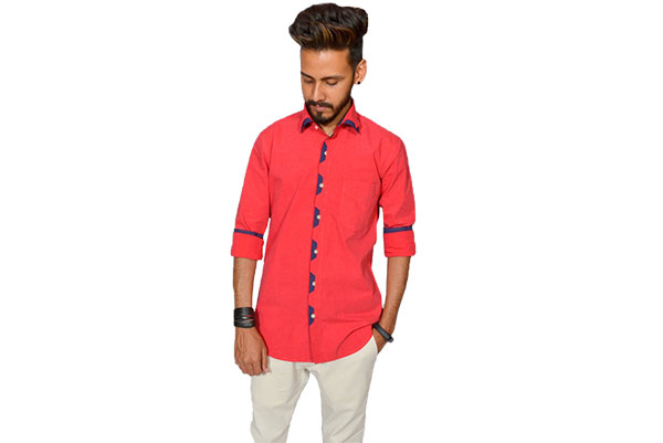 Vermillion Red Color Shirt