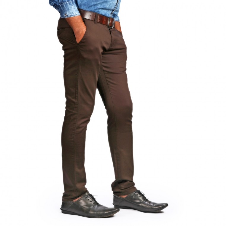 Denim Vistara Brown Colour Trouser For Men`s