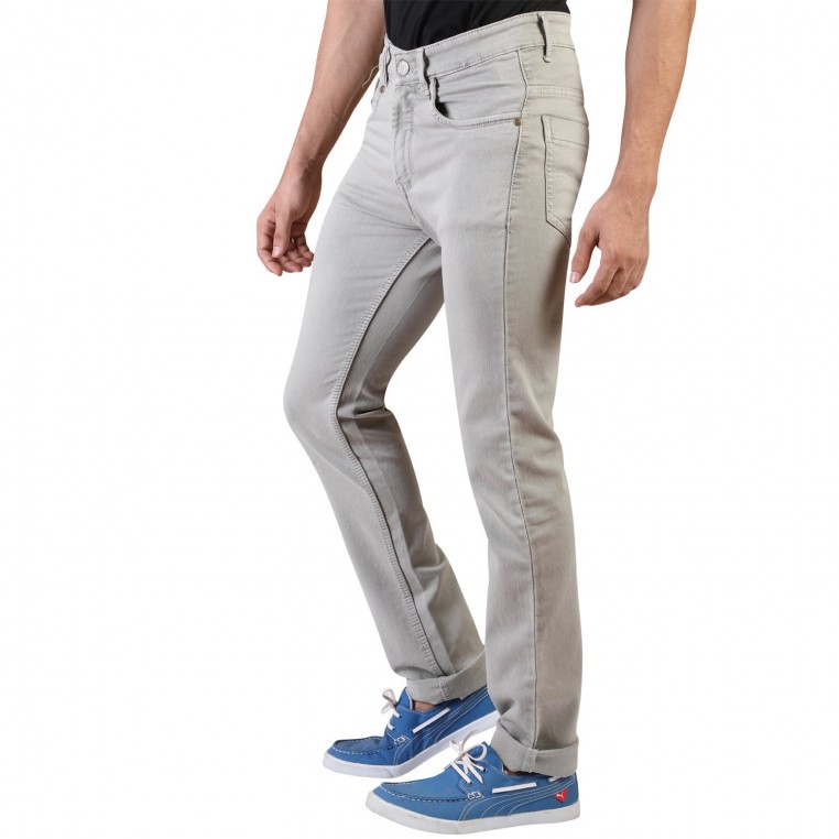 Denim Vistara Men`s Light Green Comfort Fit Jeans