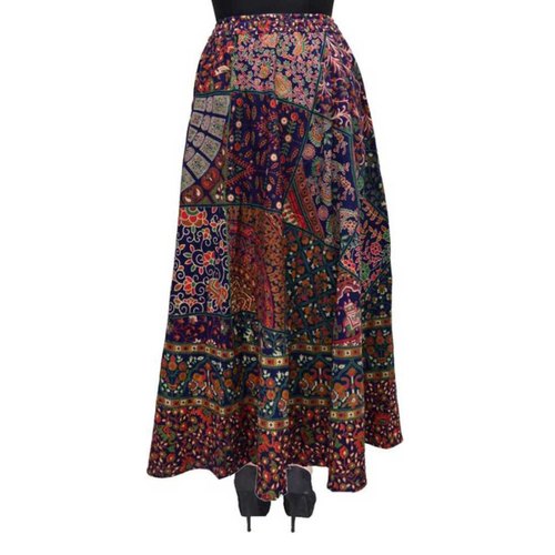 Rajasthani Printed Elastic Cotton Skirt