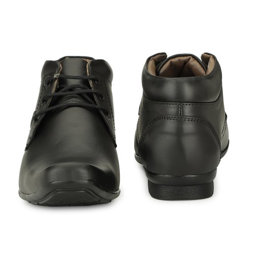 Mens Black Leather High Ankle Shoes