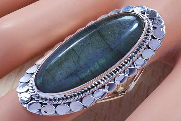 Labradorite 925 Silver Ring