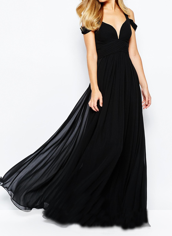 Sweetheart Maxi Dress With Off Shoulder