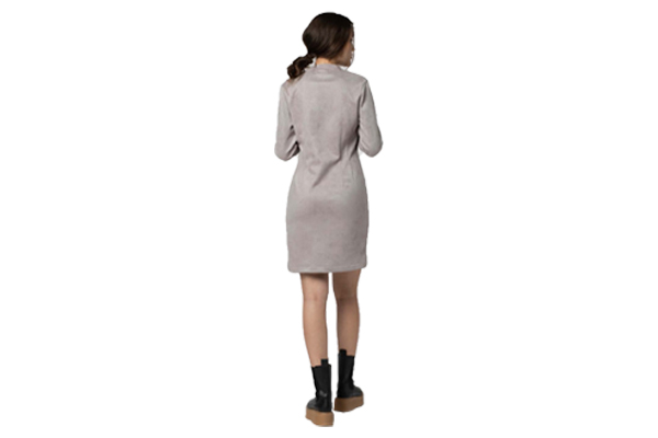 Suede Dress With an Invisible Zipper