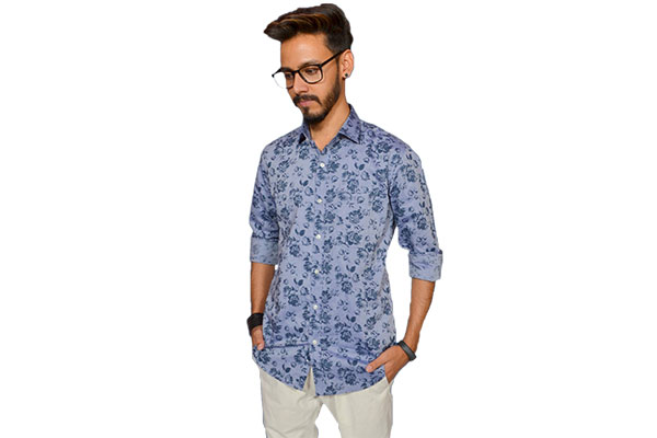 Abstract Floral Design Shirts