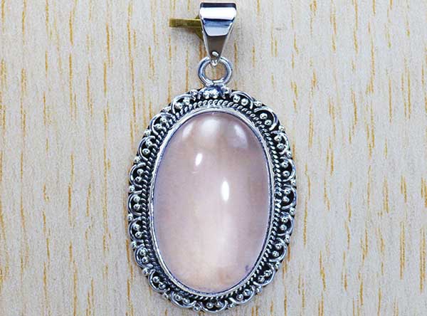 Rose Quartz 925 Silver Necklace