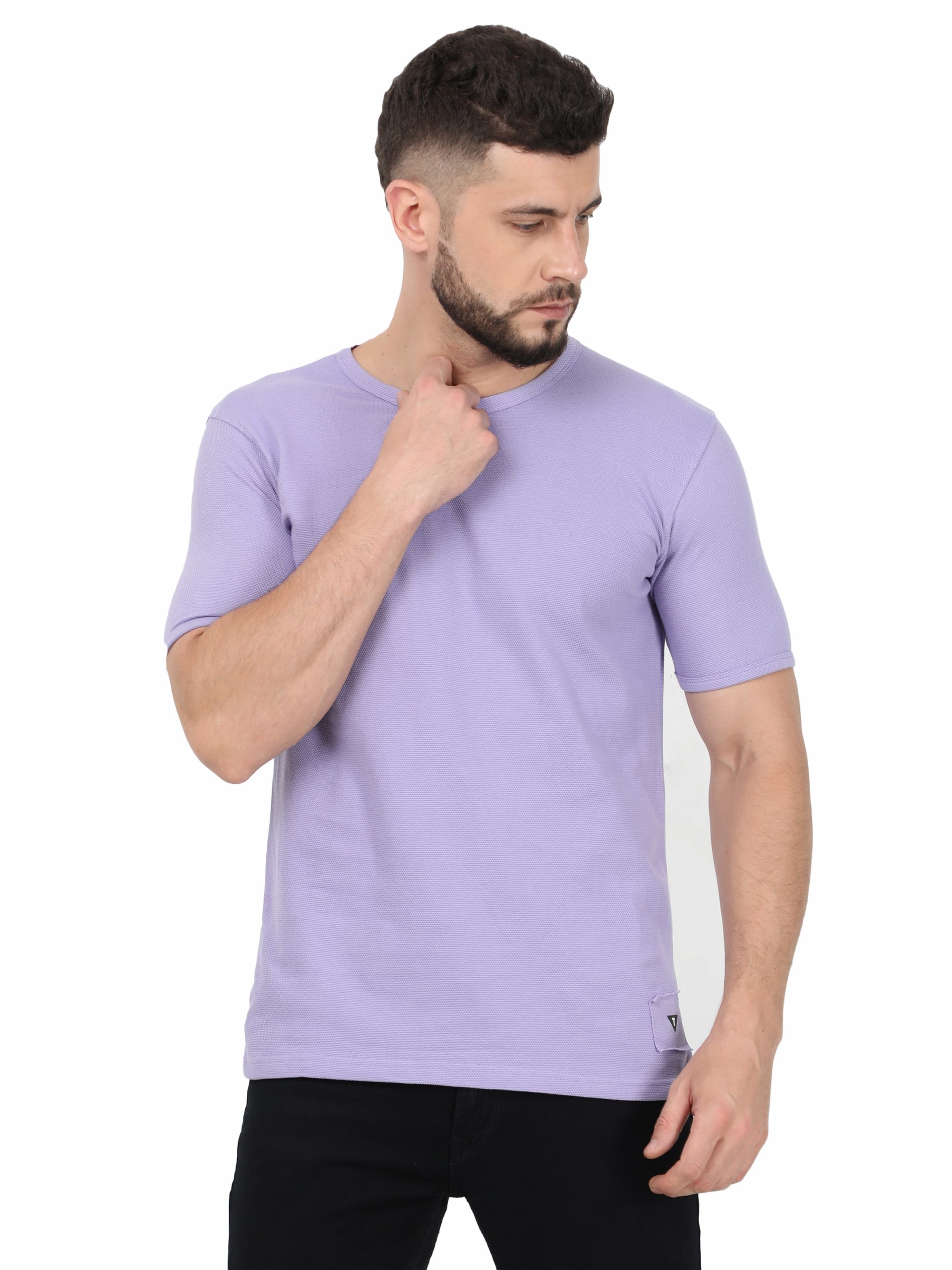 Men Solid Round Neck T-shirt