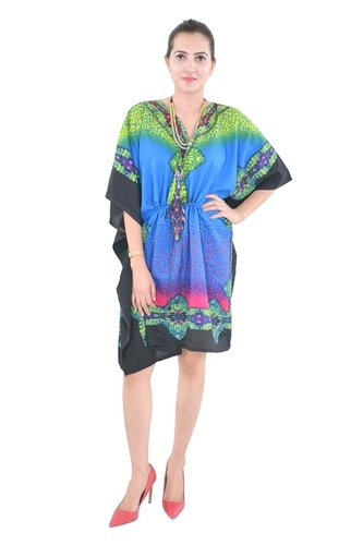 Ladies Purple Poncho Fashionable Wear Kaftan