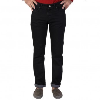 Denim Vistara Men`s Black Colored Slim Fit Jeans