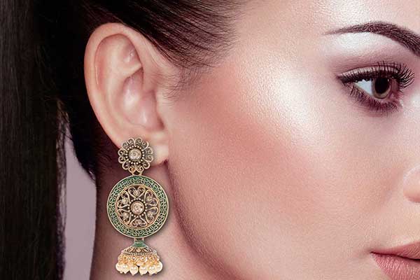 Antique Meena Earrings