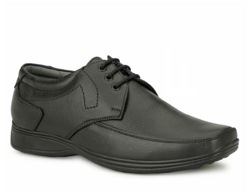 Mens Black Mild Leather Lace Up Shoes