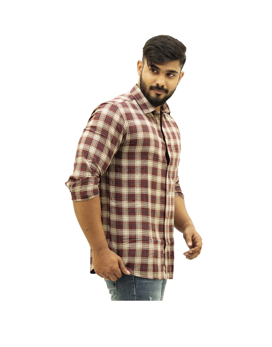 Men Casual Checkered Shirt