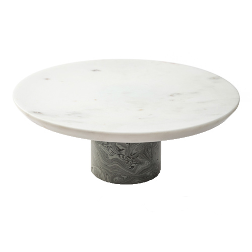 Swirl Gray Marble Cake Stand