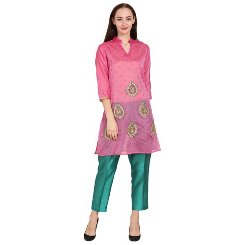 Chanderi Cotton Ladies Kurti