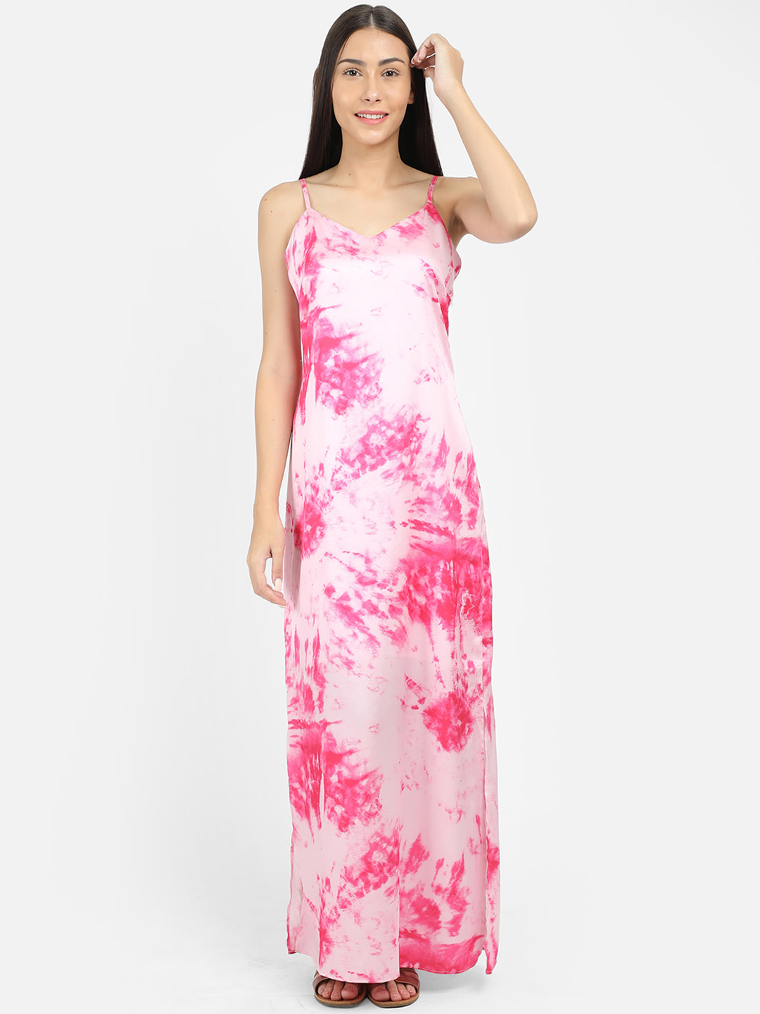 Women Pink Dyed Maxi Dress