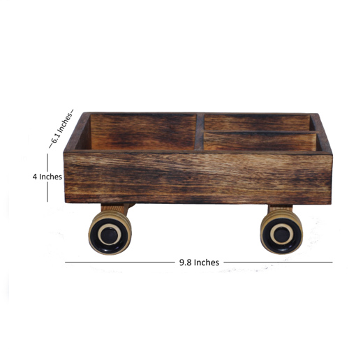 Wooden Tray With Wheels