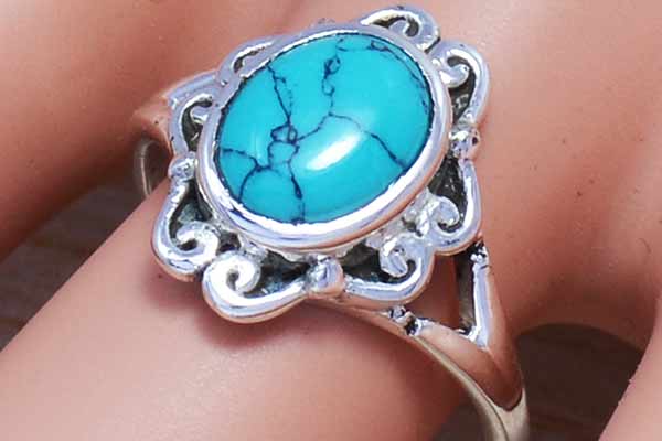 Turquoise 925 Silver Small Ring