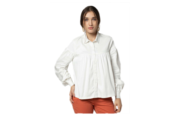 Poplin Stretch Poet Shirt