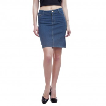 Denim Vistara Blue Denim Skirt For Women