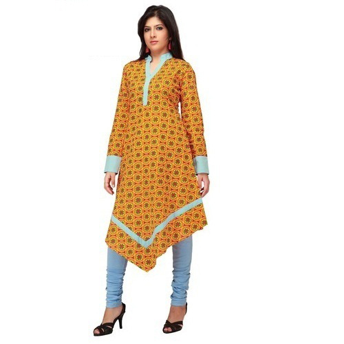 Designer Block Print Cotton Kurti