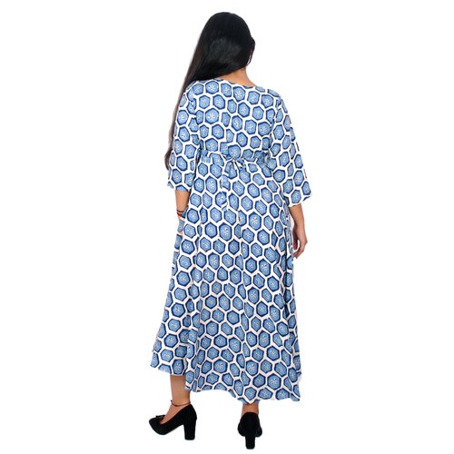 Rajasthani Indigo Print One Piece Dress