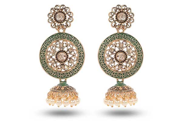 Antique Meena Earrings