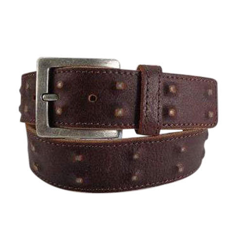 Mens Dark Brown Artificial Leather Designer Belt