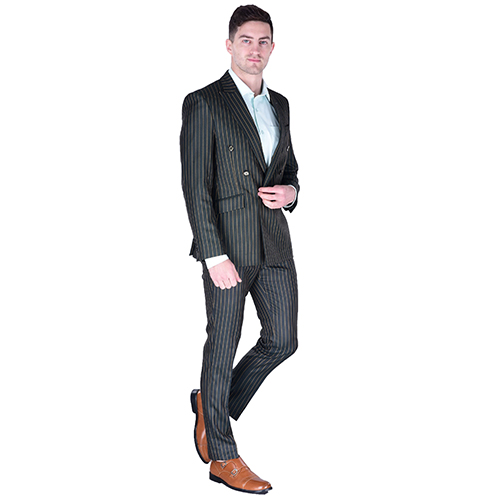 Green Stripe Suit Terry Rayon Youth Fit