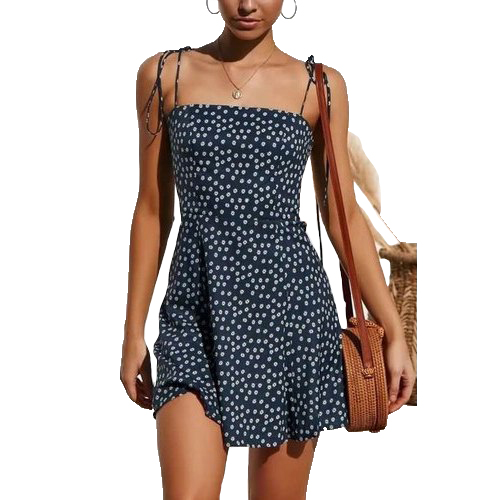 Ladies Floral Spaghetti Strap Dress