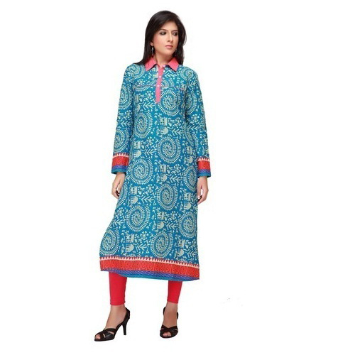 Stylish Block Print Cotton Kurti