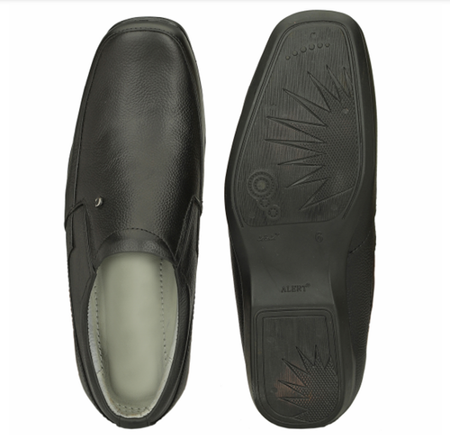 Men Black Mild Leather Formal Shoes