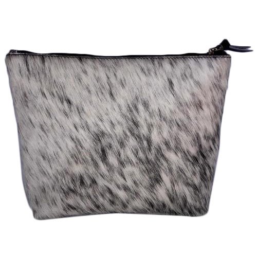 Ladies Black and White On Hair Leather Bag