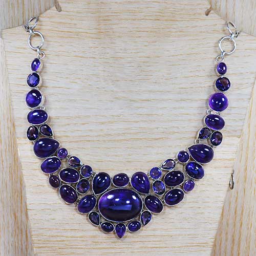 Amethyst 925 Silver Necklace Jewelry
