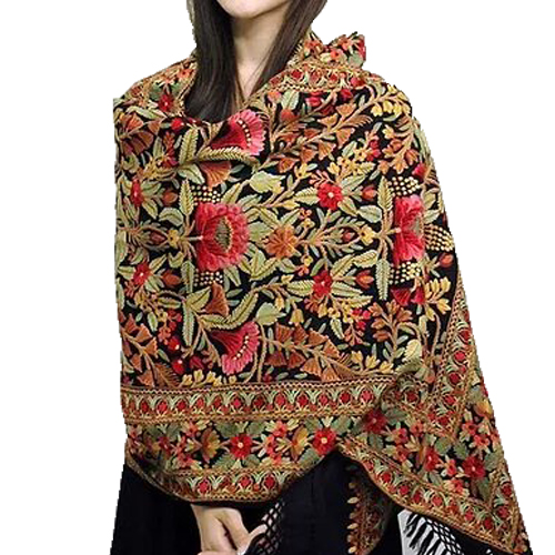 Heavy Embroidery Woolen Shawl